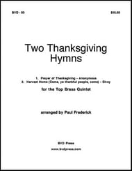 TWO THANKSGIVING HYMNS BRASS QUINTET P.O.D. cover